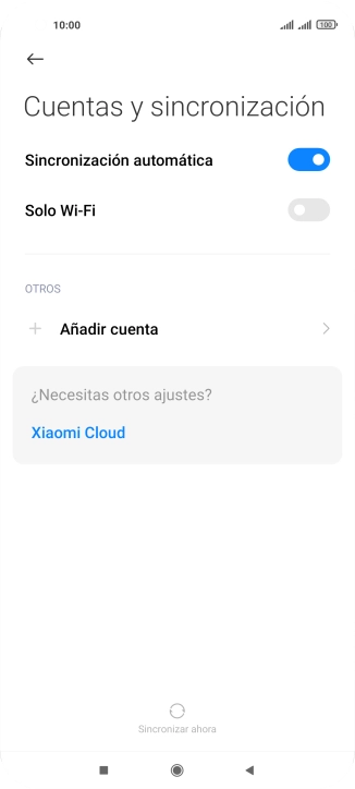 Pulsa Añadir cuenta. Pulsa Añadir cuenta.
