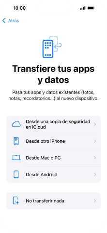 Puedes transferir el contenido de otro teléfono Android cuando el teléfono se activa antes de utilizarlo por primera vez y cuando lo restableces. Cuando aparece esta imagen de pantalla, el teléfono está listo para la transferencia de contenido desde otro teléfono Android. Puedes transferir el contenido de otro teléfono Android cuando el teléfono se activa antes de utilizarlo por primera vez y cuando lo restableces. Cuando aparece esta imagen de pantalla, el teléfono está listo para la transferencia de contenido desde otro teléfono Android.