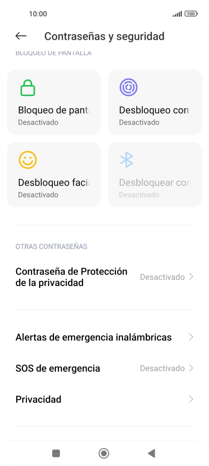 Pulsa Desbloqueo con huella dactilar. Pulsa Desbloqueo con huella dactilar.