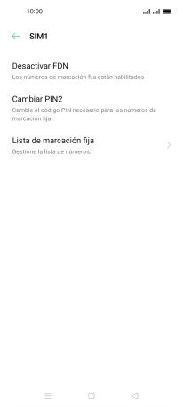 Pulsa Desactivar FDN. Pulsa Desactivar FDN.