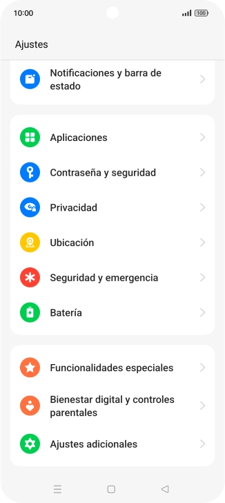 Pulsa Contraseña y seguridad.