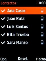 Pulsa la tecla de selección derecha. Pulsa la tecla de selección derecha.