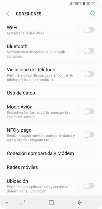 Pulsa Redes móviles.
