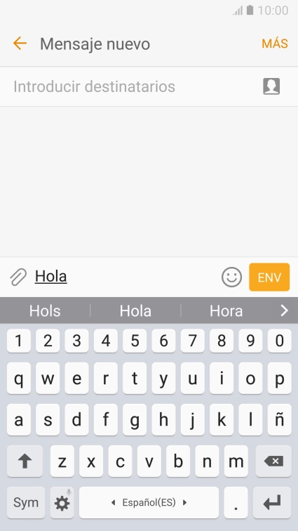 Las palabras sugeridas van apareciendo en la pantalla mientras escribes. Pulsa la flecha para ver más propuestas de palabras. Las palabras sugeridas van apareciendo en la pantalla mientras escribes. Pulsa la flecha para ver más propuestas de palabras.