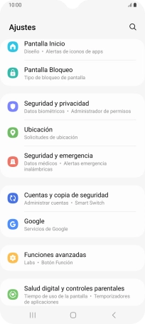 Pulsa Cuentas y copia de seguridad.
