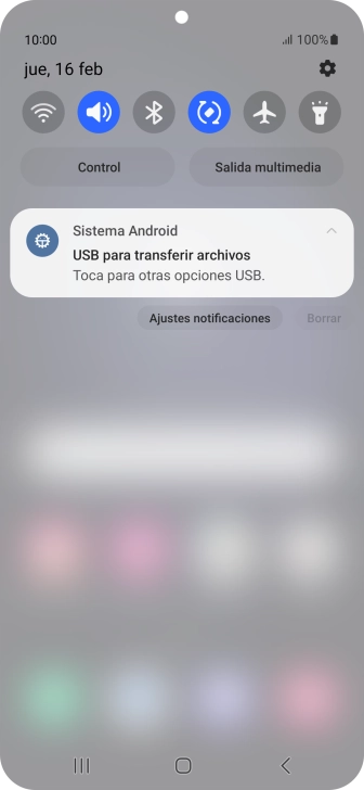Pulsa Toca para otras opciones USB.. Pulsa Toca para otras opciones USB..