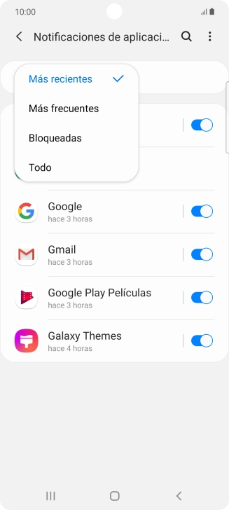 Pulsa el ajuste deseado. Pulsa el ajuste deseado.