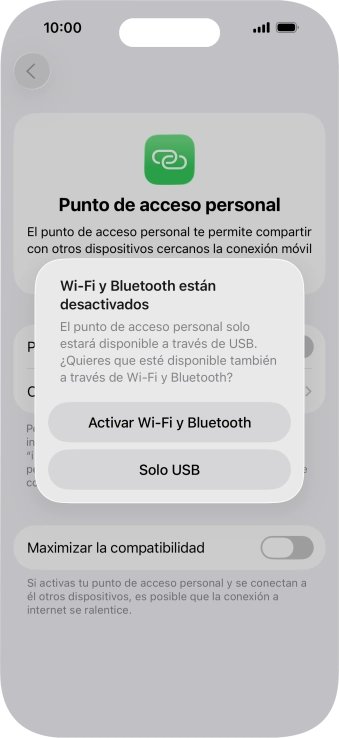 Si el wifi está desactivado, pulsa Activar Wi-Fi y Bluetooth.