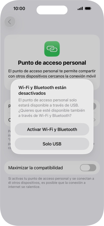 Si el wifi está desactivado, pulsa Activar Wi-Fi y Bluetooth.