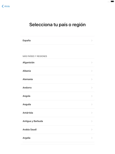 Pulsa el país o el área deseados. Pulsa el país o el área deseados.