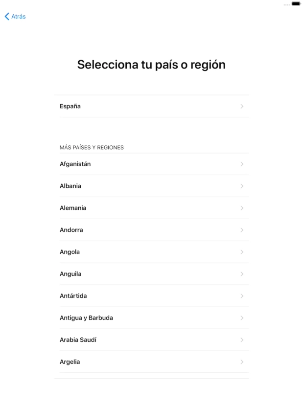 Pulsa el país o el área deseados. Pulsa el país o el área deseados.
