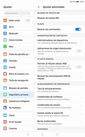 Pulsa Bloqueo de tarjeta SIM. Pulsa Bloqueo de tarjeta SIM.