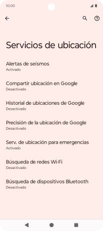 Pulsa Precisión de la ubicación de Google. Pulsa Precisión de la ubicación de Google.