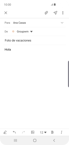 Pulsa el icono de anexos. Pulsa el icono de anexos.