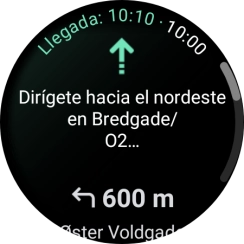 Sigue las indicaciones de la pantalla para llegar al destino seleccionado. Sigue las indicaciones de la pantalla para llegar al destino seleccionado.