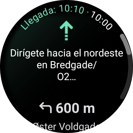 Sigue las indicaciones de la pantalla para llegar al destino seleccionado. Sigue las indicaciones de la pantalla para llegar al destino seleccionado.