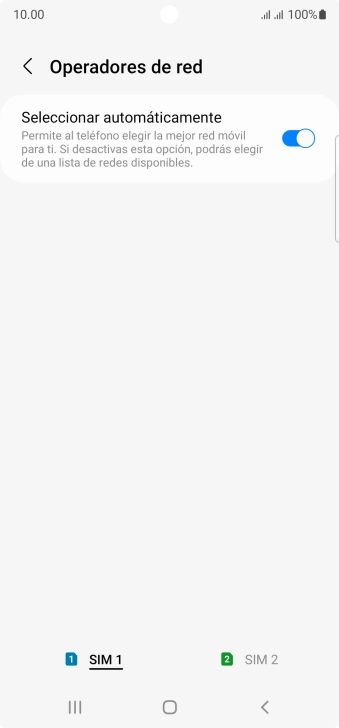 Pulsa la tarjeta SIM deseada.