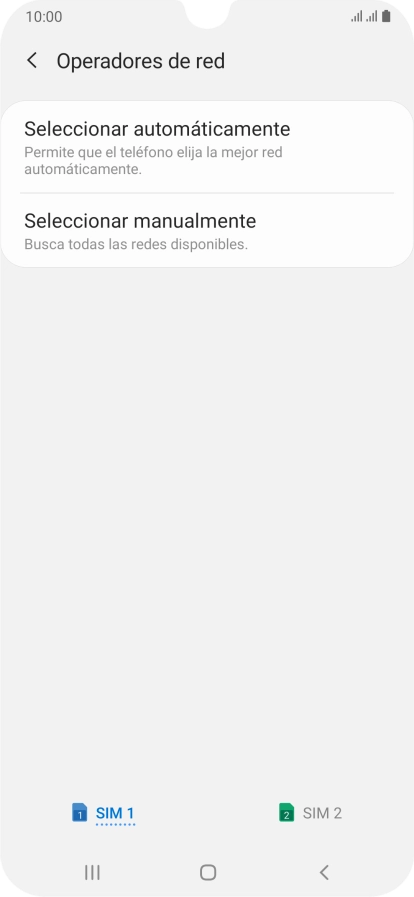 Pulsa la tarjeta SIM deseada. Pulsa la tarjeta SIM deseada.