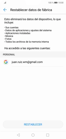 Pulsa RESTABLECER. Pulsa RESTABLECER.