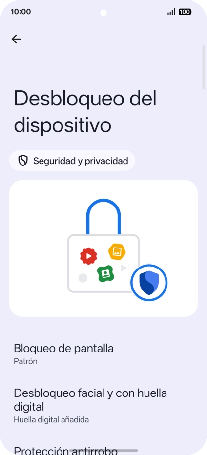 Pulsa Bloqueo de pantalla e introduce el código de seguridad extra que has creado anteriormente. Pulsa Bloqueo de pantalla e introduce el código de seguridad extra que has creado anteriormente.