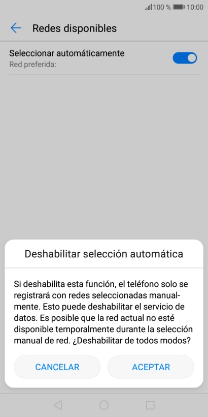 Pulsa ACEPTAR y espera mientras el teléfono está buscando redes. Pulsa ACEPTAR y espera mientras el teléfono está buscando redes.