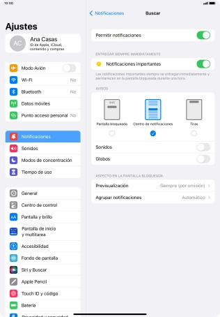 Pulsa el indicador junto a 