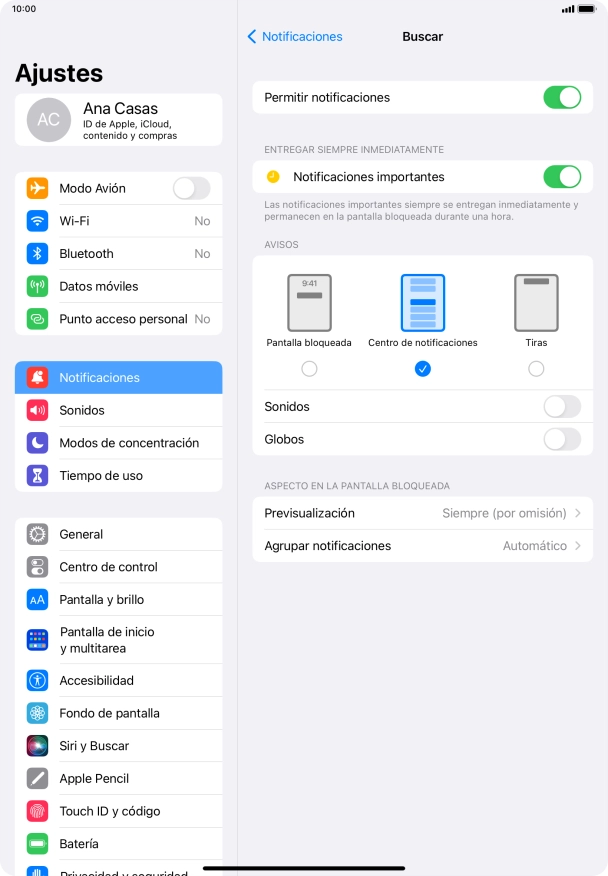 Pulsa el indicador junto a 