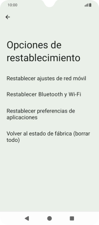 Pulsa Restablecer ajustes de red móvil. Pulsa Restablecer ajustes de red móvil.