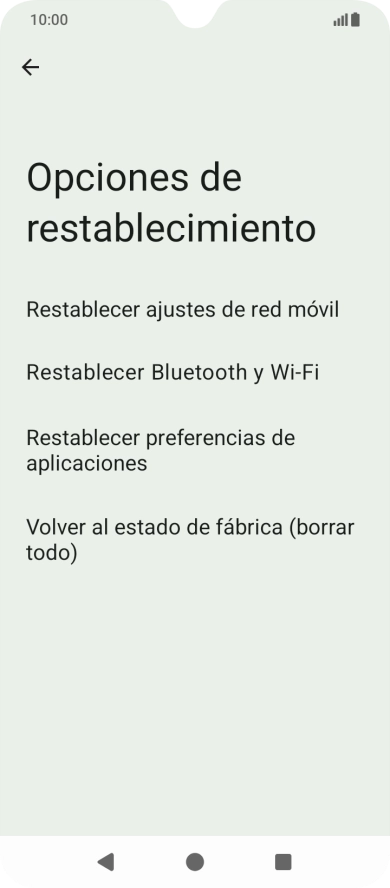 Pulsa Restablecer ajustes de red móvil. Pulsa Restablecer ajustes de red móvil.