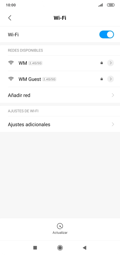 Pulsa la red wifi deseada.