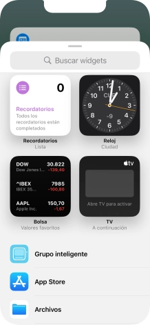 Pulsa el widget deseado. Pulsa el widget deseado.
