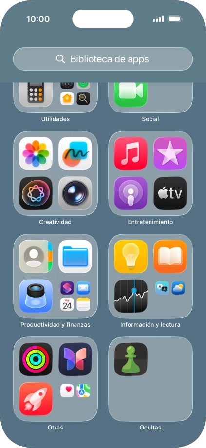 Pulsa la app deseada durante unos instantes. Pulsa la app deseada durante unos instantes.