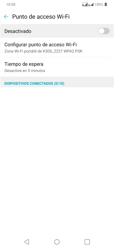 Pulsa Configurar punto de acceso Wi-Fi. Pulsa Configurar punto de acceso Wi-Fi.