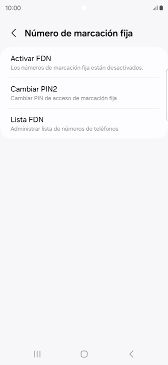 Pulsa Activar FDN.