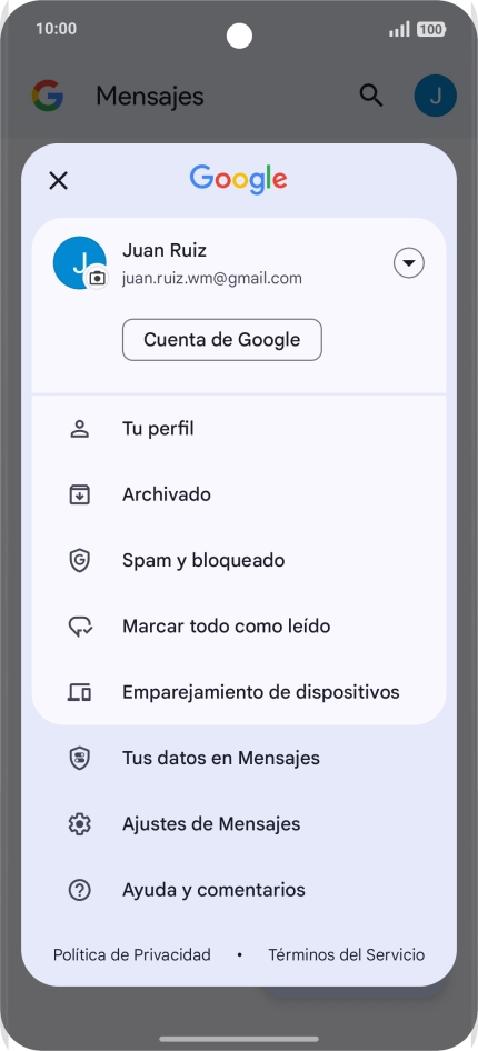 Pulsa Ajustes de Mensajes. Pulsa Ajustes de Mensajes.