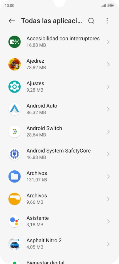 Pulsa la app deseada. Pulsa la app deseada.