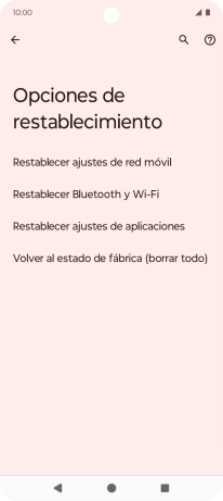 Pulsa Restablecer ajustes de red móvil. Pulsa Restablecer ajustes de red móvil.