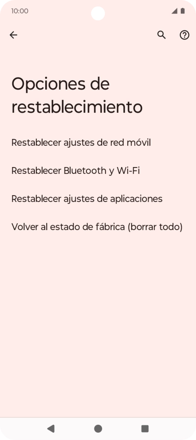 Pulsa Restablecer ajustes de red móvil. Pulsa Restablecer ajustes de red móvil.