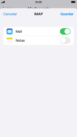 Pulsa Guardar. Ahora se ha configurado tu cuenta de correo electrónico. Si deseas seleccionar más ajustes del servidor de correo de entrada o de salida, continúa con los pasos siguientes.