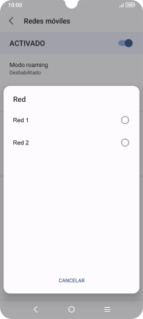 Pulsa la red deseada. Pulsa la red deseada.