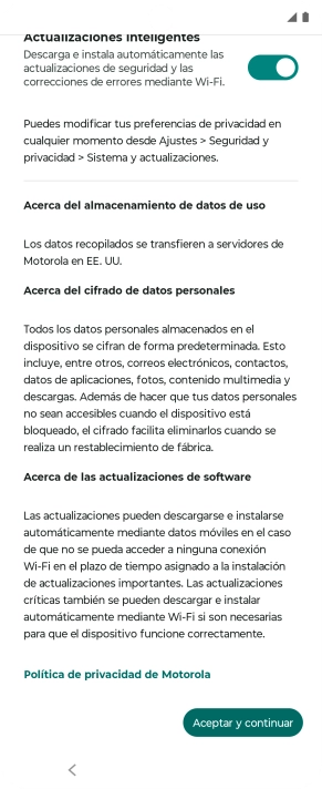 Pulsa el indicador junto a los ajustes deseados para seleccionarlos. Pulsa el indicador junto a los ajustes deseados para seleccionarlos.