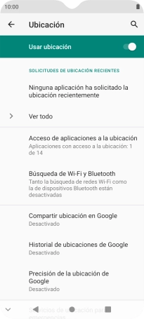 Pulsa Precisión de la ubicación de Google. Pulsa Precisión de la ubicación de Google.