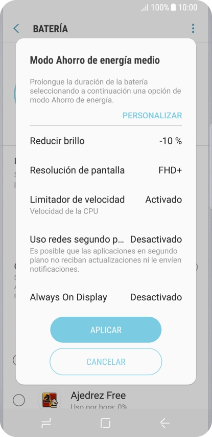Pulsa APLICAR para activar la función. Pulsa APLICAR para activar la función.