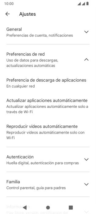 Pulsa Actualizar aplicaciones automáticamente. Pulsa Actualizar aplicaciones automáticamente.
