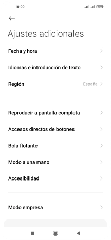 Pulsa Fecha y hora.