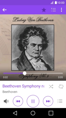 Pulsa la flecha hacia la derecha para ir al archivo de música siguiente. Pulsa la flecha hacia la derecha para ir al archivo de música siguiente.