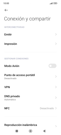 Pulsa Punto de acceso portátil.