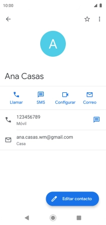 Pulsa el número de teléfono.