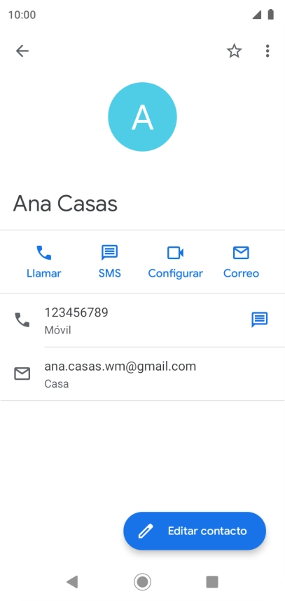 Pulsa el número de teléfono.