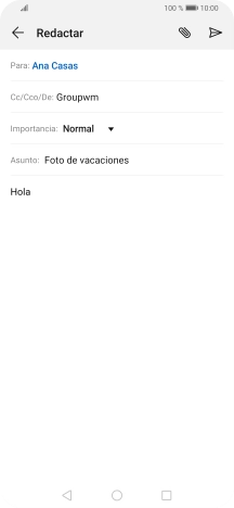 Pulsa el icono de anexos. Pulsa el icono de anexos.